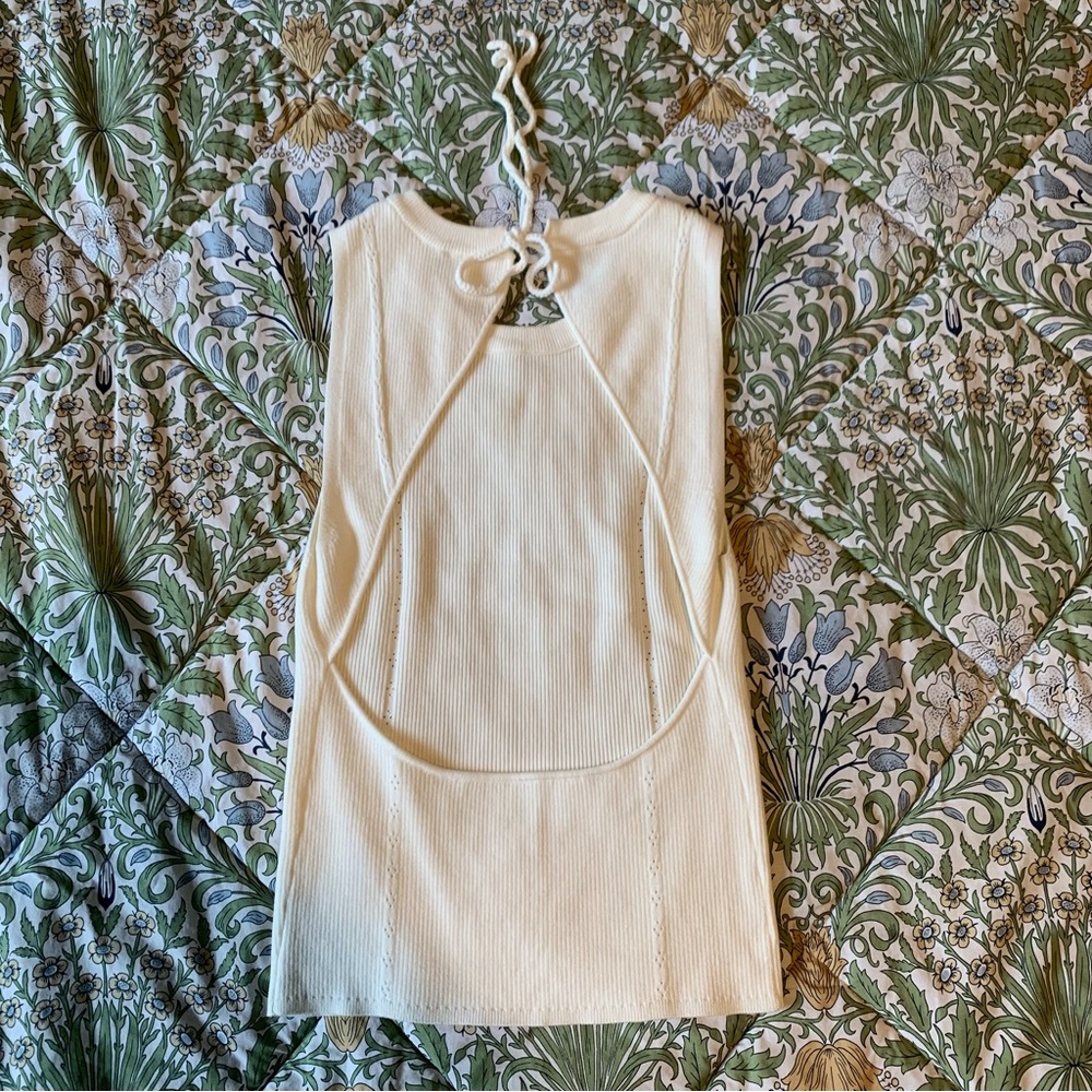 Free People Pointelle Backless Tank - Picture 3 of 3